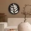 Blad - Wit - Minimalistisch Wandcirkel plexiglas klein -sfeer1