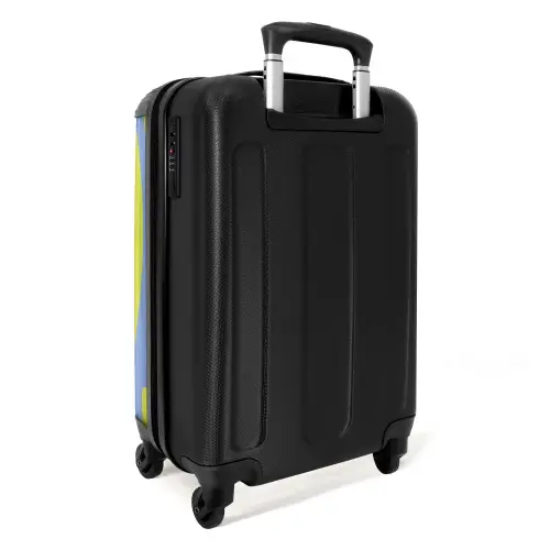 Abstract - Gele golven NBS - Handbagage koffer - Kinderen Unisex middel -achterkant