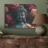 Boeddha - Bloemen - Buddha - Beeld - Kunst PET vilt klein -sfeer2