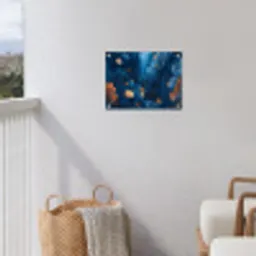 Koraalrif - Vissen - Oceaan - Blauw tuinposter los doek klein -sfeer8
