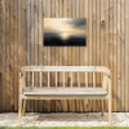 Zon - Horizon - Zee Tuinposter op houten frame 2 cm dik klein -sfeer4
