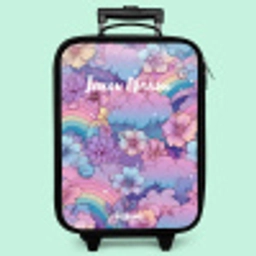 Illustratie van wolken, regenbogen en bloemen Kinderkoffer - Zwart klein -zzz_website3d_nbs2