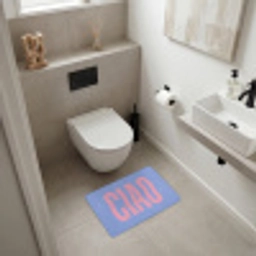 Ciao - Roze - Blauw - Golvend Badmat klein -sfeer4
