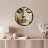 Abstract - Goud - Gezicht - Lippen Fotolijst rond zonder passe partout klein -sfeer3