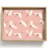 Modern - Kraanvogels - Roze Dienblad Rechthoek middel 911 -z3d_shopping