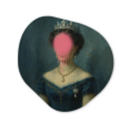 Kroon - Roze druipend verf - Portret Wandcirkel Organisch Aluminium middel -3d