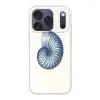 Blauw - Schelp - Spiraal Telefoonhoesje iPhone 17 Pro klein -3d