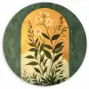 Plant - Bloemen - Wit Wandcirkel plexiglas klein -3d