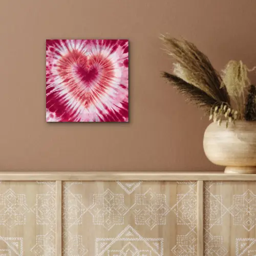 Hartvorm - Roze - Tie dye aluminium wit klein -sfeer4