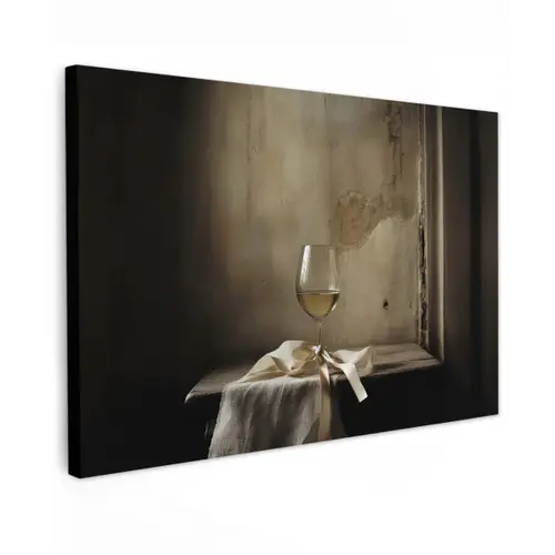 Strik - Beige - Witte - Wijn canvas 2cm klein -z3d