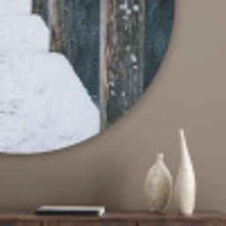 Steiger - Meer - Sneeuw - Bergen - Rustgevend Akoestische PET Vilt - Rond klein -sfeer5_closeup