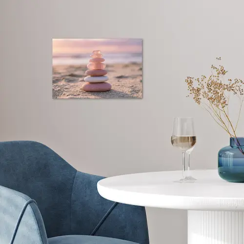 Stenen - Zand - Roze poster papier klein -sfeer3