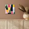 Abstract - Roze - Lappen - Vormen - Geel aluminium wit klein -sfeer4