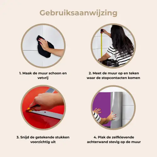 Paars - Kleuren - Effen keuken achterwand 2 middel 871 -gebruiksaanwijzing_NL