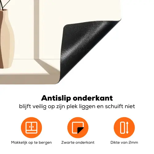 Vaas - Takken - Bessen - Minimalistisch Inductie beschermer vinyl 3mm klein -zzzzzzz-td-onderkant