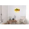 Schubben - Vis - Groen - Illustratie Wandcirkel aluminium klein -woonkamer