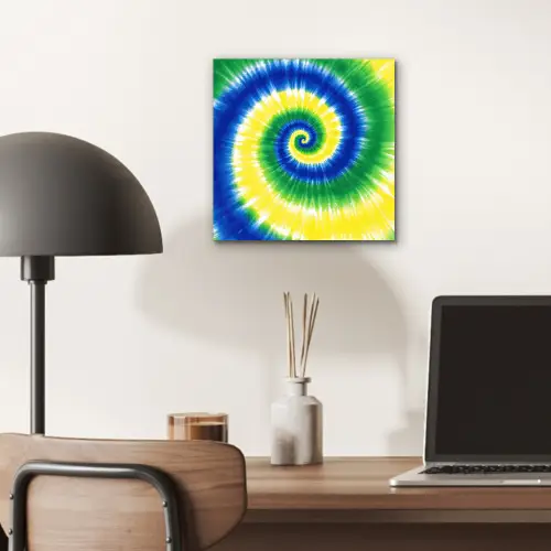 Spiraal - Groen - Draaiend aluminium wit klein -sfeer5