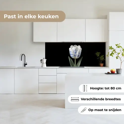 Tulp - Patroon - Blauw keuken achterwand 2 middel -sfeer4_NL