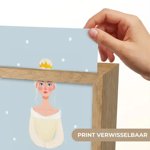 Prinses - Kroon - Blauw - Stippen Light Box met kabel (Kinderlampje) klein -USP_websiteprintNL