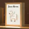 Pony - Stippen - Lichtbruin - Veren Light Box met kabel (Kinderlampje) klein -zzz_3d_website
