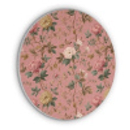 Klassiek - Botanisch - Roze Akoestische PET Vilt - Rond klein 838 -3d