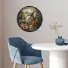 Uil - Vogels - Bloemen - Natuur Fotolijst rond zonder passe partout klein -sfeer2