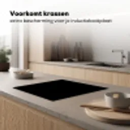 Effen Zwart Inductie beschermer vinyl 3mm middel -sfeer1