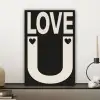 Love - Zwart - Minimalistisch canvas 2cm klein -sfeer6