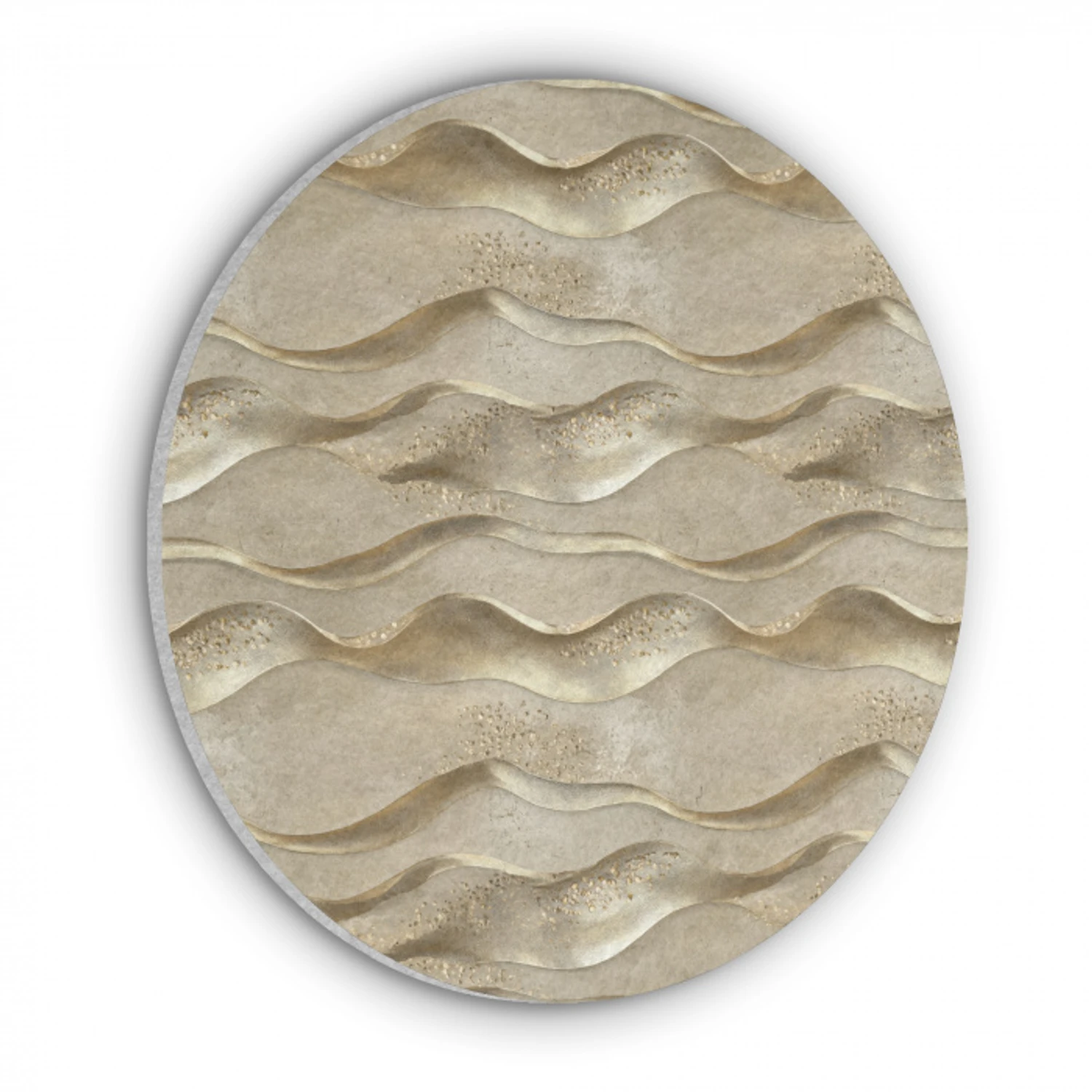 Golven - Patroon - Goud Akoestische PET Vilt - Rond klein 838 -3d