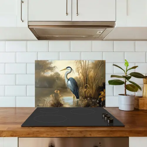 Reiger - Water - Planten keuken achterwand spatscherm klein -sfeer2