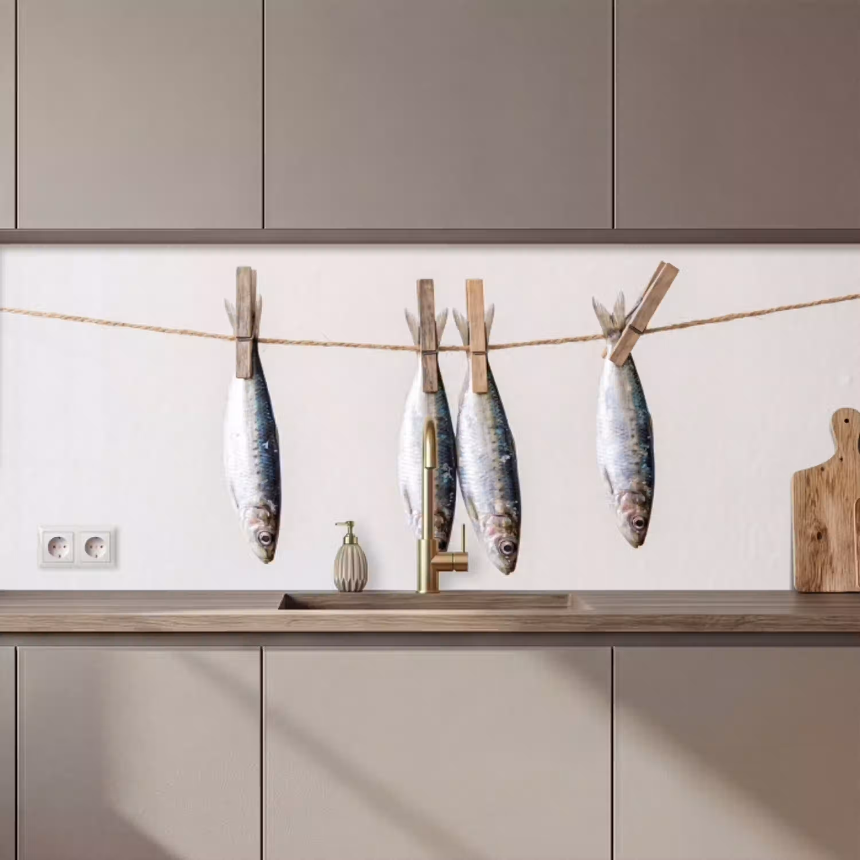Vis - Hangend - Eten keuken achterwand 2 middel zz_3dshopping