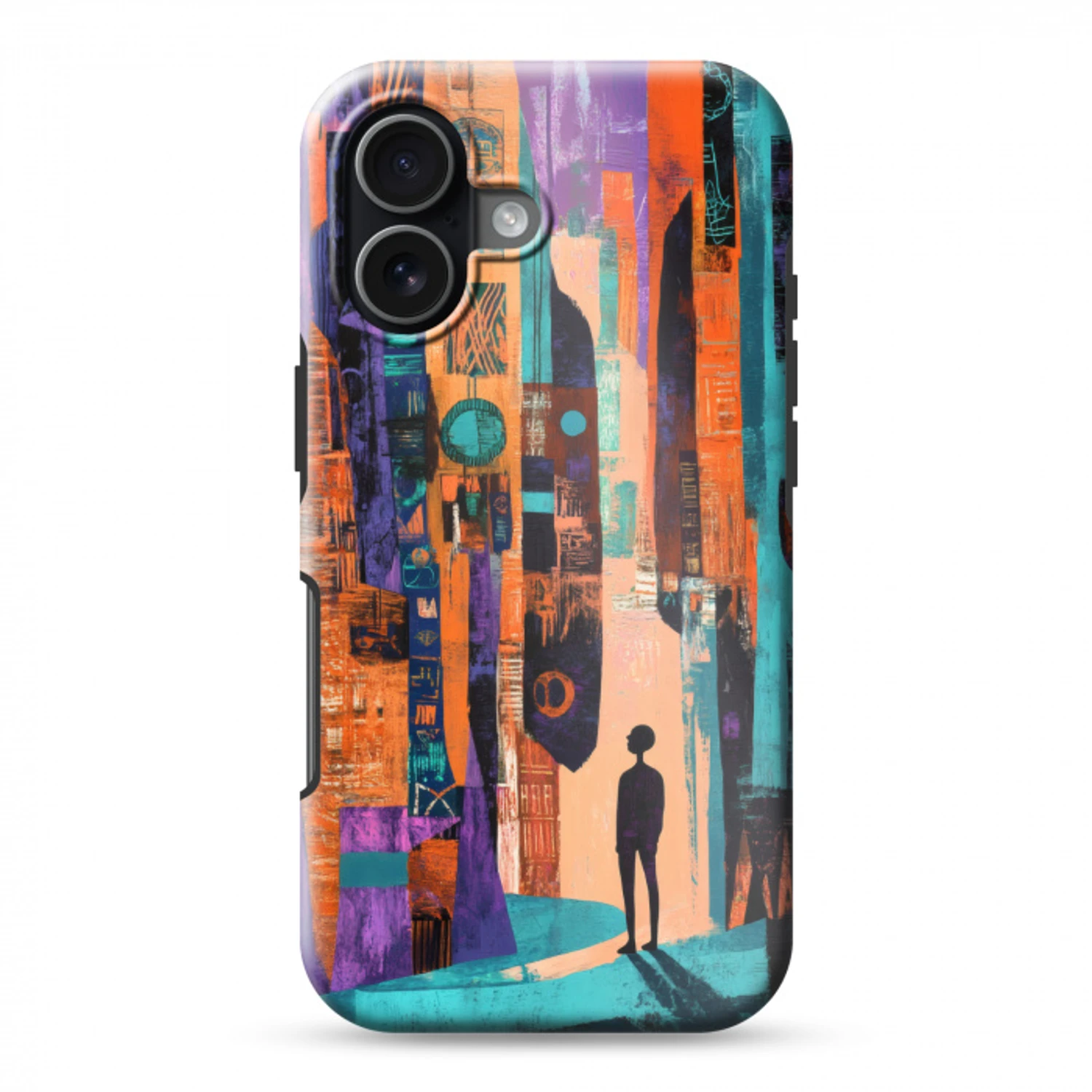 Abstract - Figuren - Kleurrijk Toughcase MagSafe Apple iPhone 17 klein -3d