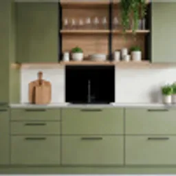 Zwart - Effen kleur keuken achterwand 2 middel 865 -sfeer3