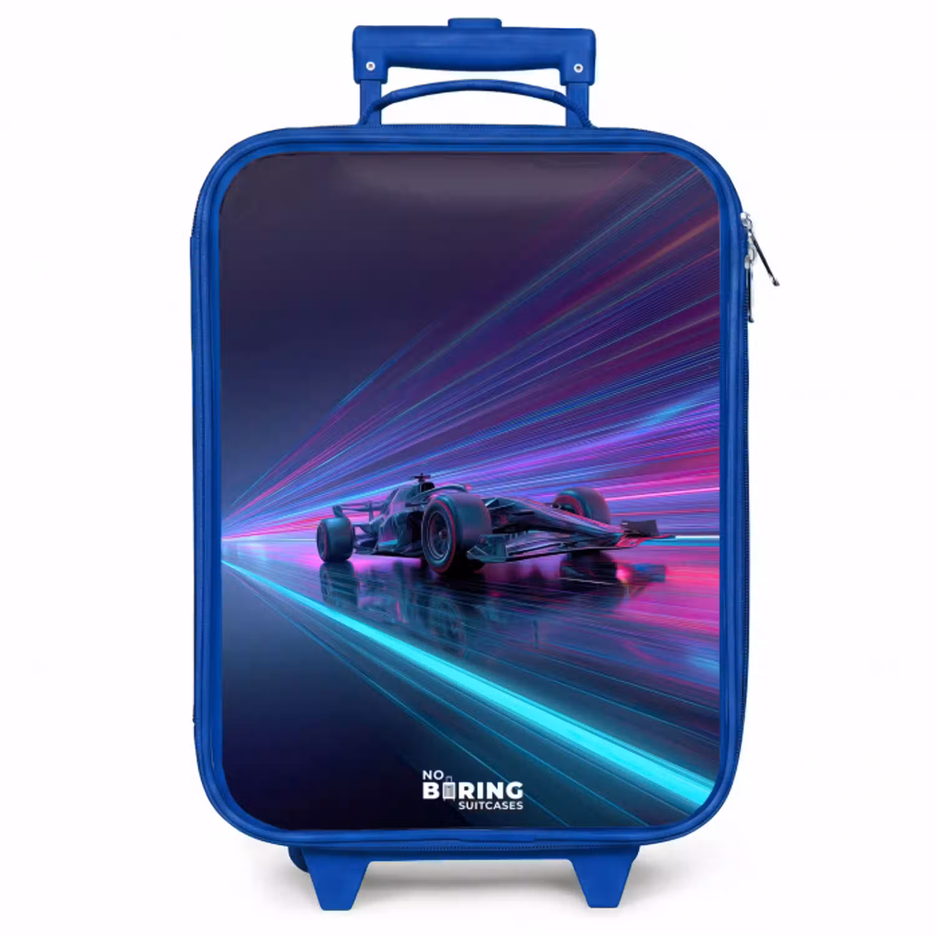 Neon - Raceauto - Lichtstrepen - Paars Kinderkoffer - Blauw klein -zzz_website3d