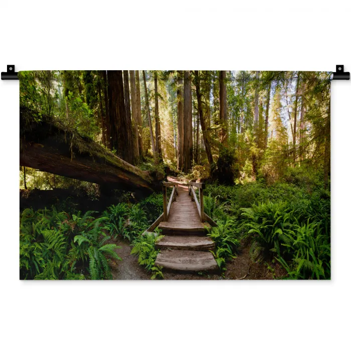 Jungle - Natuur - Trap - Bomen Wandkleed katoen klein -zz3d