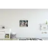 Marmer - Grijs - Blauw - Luxe - Goud textielposter latten blank klein -kinderkamer
