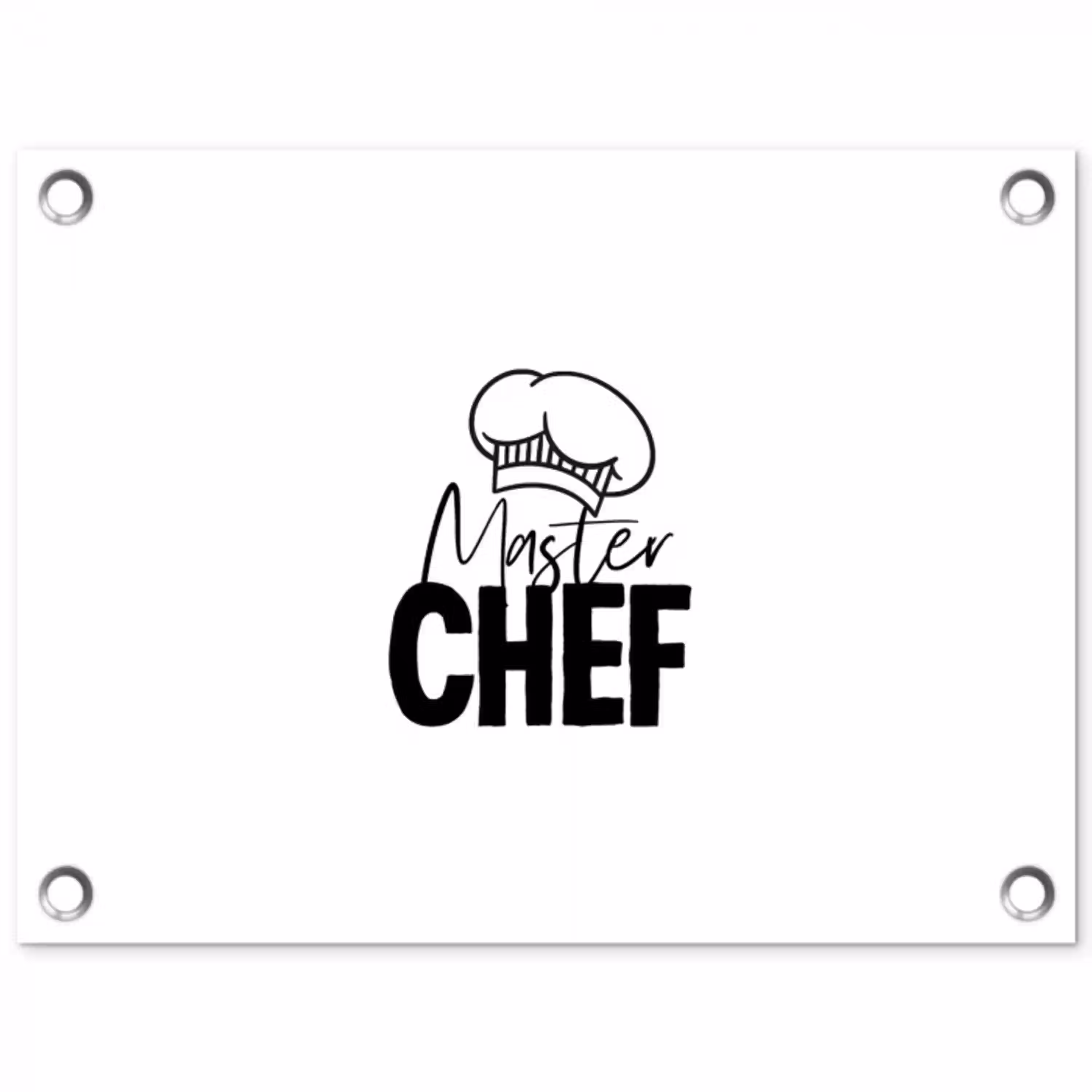 Keuken - Koken - Bakken - Chef - Master Chef - Kok - Tekst tuinposter los doek klein -3d