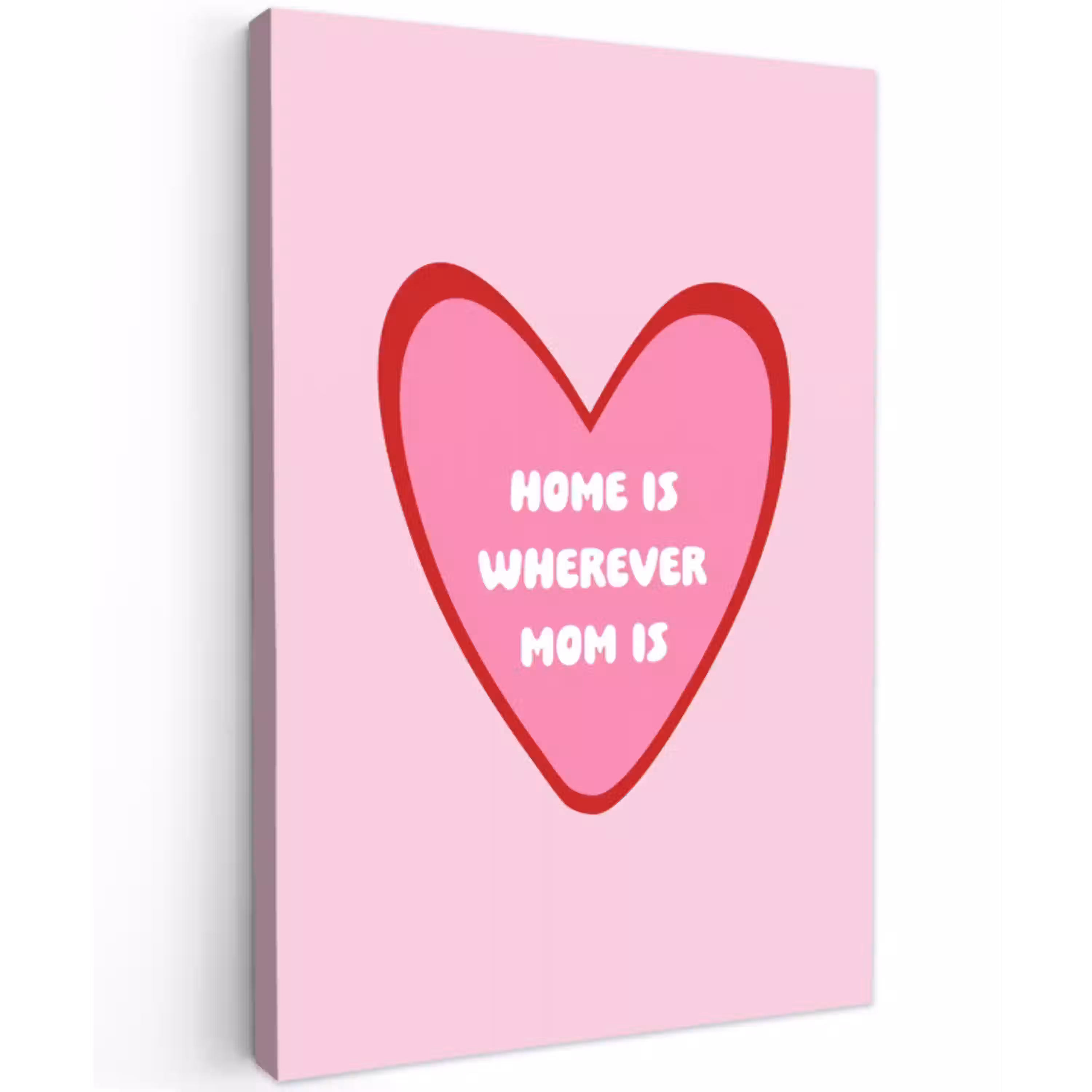 Quote - Moeder - Roze Tuinposter op houten frame 2 cm dik middel -3d