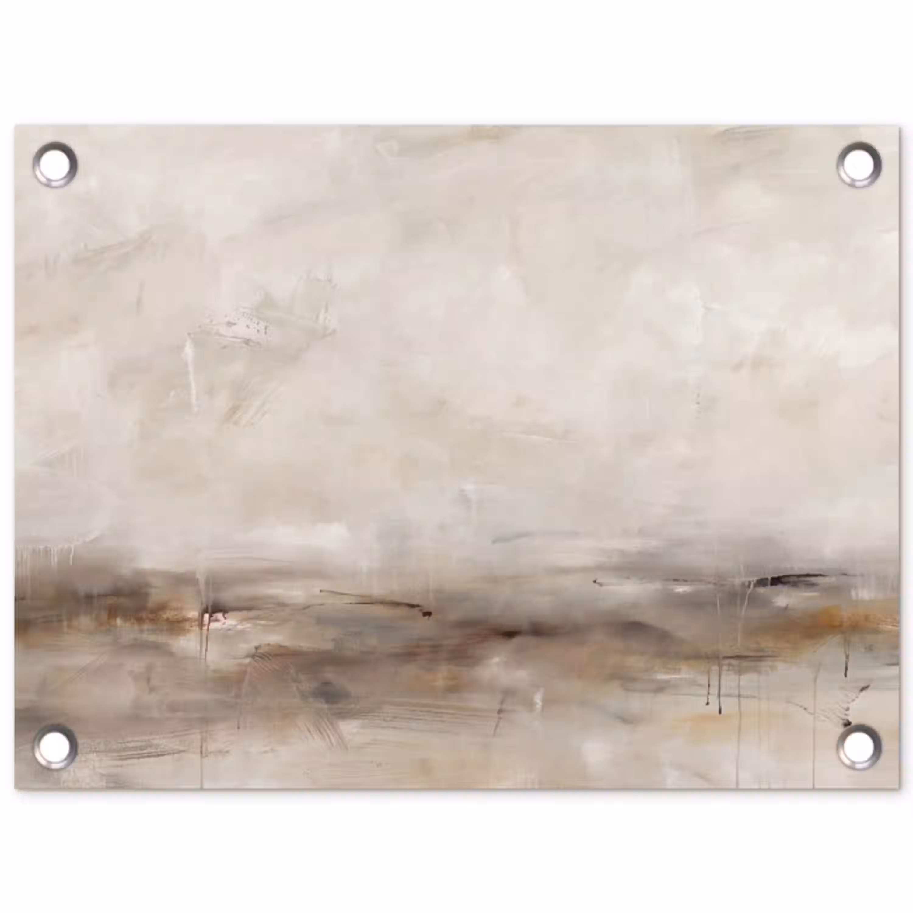 Abstrakt - Landschap - Modern - Beige - Kunst tuinposter los doek klein -3d