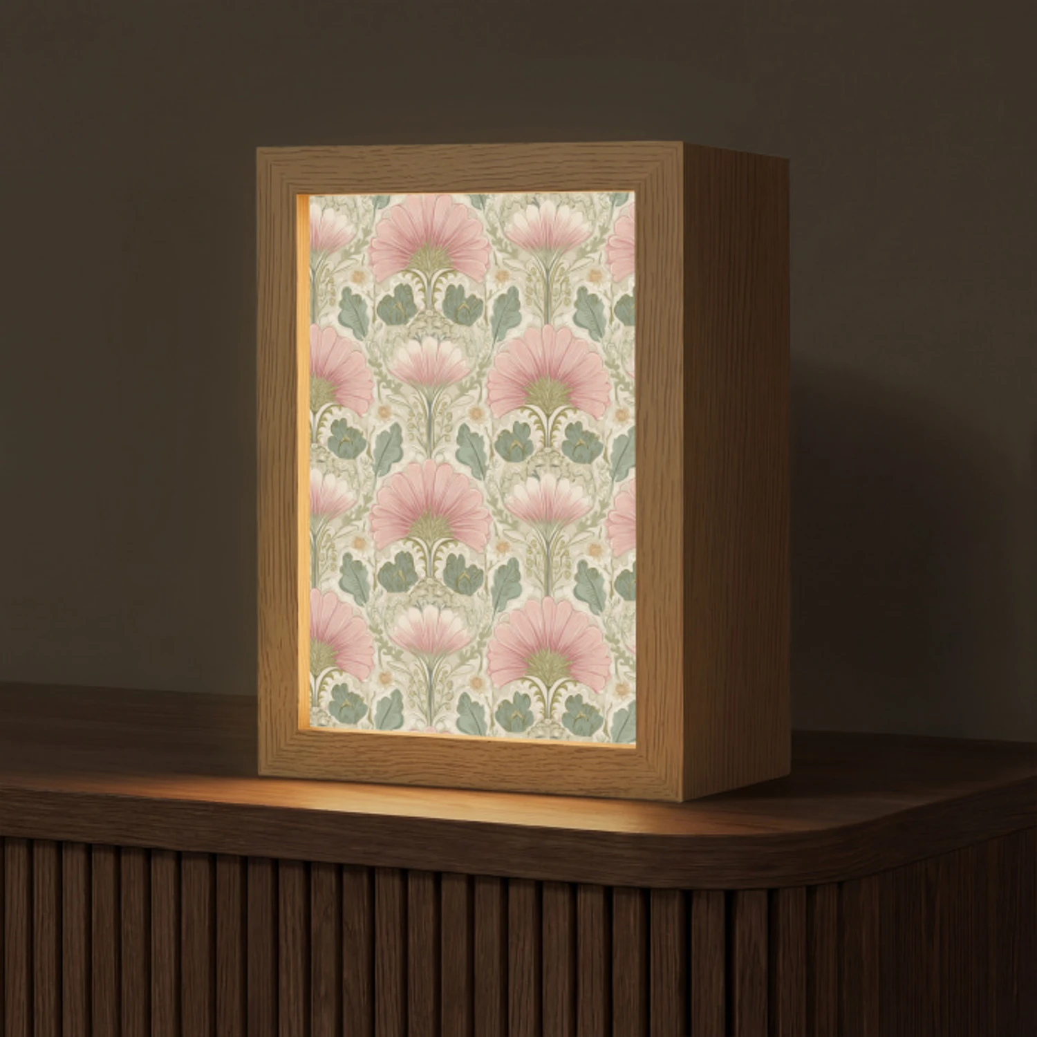 Klassiek - Patroon - Roze Light Box met kabel (Tafellamp) klein 925 -z3d_website