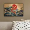 Koi - Zee - Golven - Zon canvas 2cm klein -sfeer3