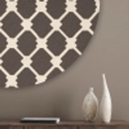 Bruin - Ruitpatroon - Geometrisch Akoestische PET Vilt - Rond klein 838 -sfeer5_closeup