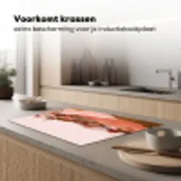 Heuvellandschap - Grafisch - Terracotta Inductie beschermer vinyl 3mm klein -sfeer1