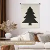 Kerstboom - Zwarte kerstboom - Boom - Japandi Wandkleed katoen klein -sfeer1