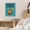 Illustratie - Tequila - Glas - Blauw PET vilt klein -sfeer3