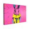 Konijn - Felroze - Sjaal - Abstract canvas 2cm klein -z3d