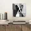 Buldog - Zwart - Abstract - Vlakken plexiglas 5mm klein -sfeer1