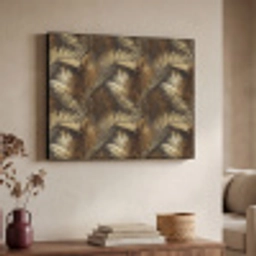 Tropisch - Bladeren - Goud Textielframe zwart klein 947 -sfeer3