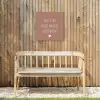 Thuis is het plekje waar de liefde woont - Quotes - Spreuken Tuinposter op houten frame 2 cm dik klein -sfeer4