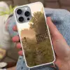 Hek - Natuur - Mist - Veld Hoesje iPhone 16 Pro Max met koord klein -sfeer3